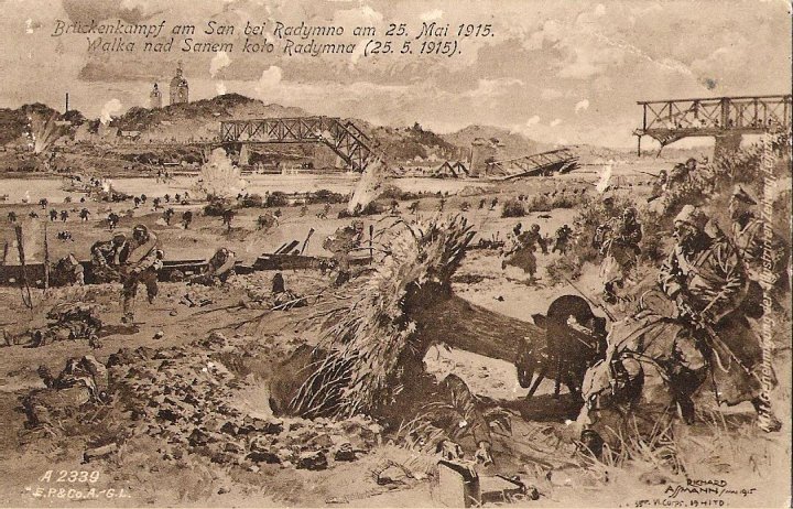 Brückenkampf am San bei Radymno am. 25. Mai 1915.